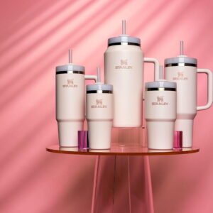 Stanley Quencher H2.0 Flowstate Stainless Steel Double Wall Insulated Tumbler 40 oz. Rose Quartz