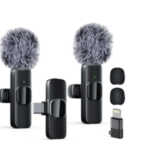 Boyun Daj Pro Noise Canceling Mic (100Hz), Wireless Lavalier Microphone for iPhone Android, Plug & Play for Recording, Podcast, TikTok