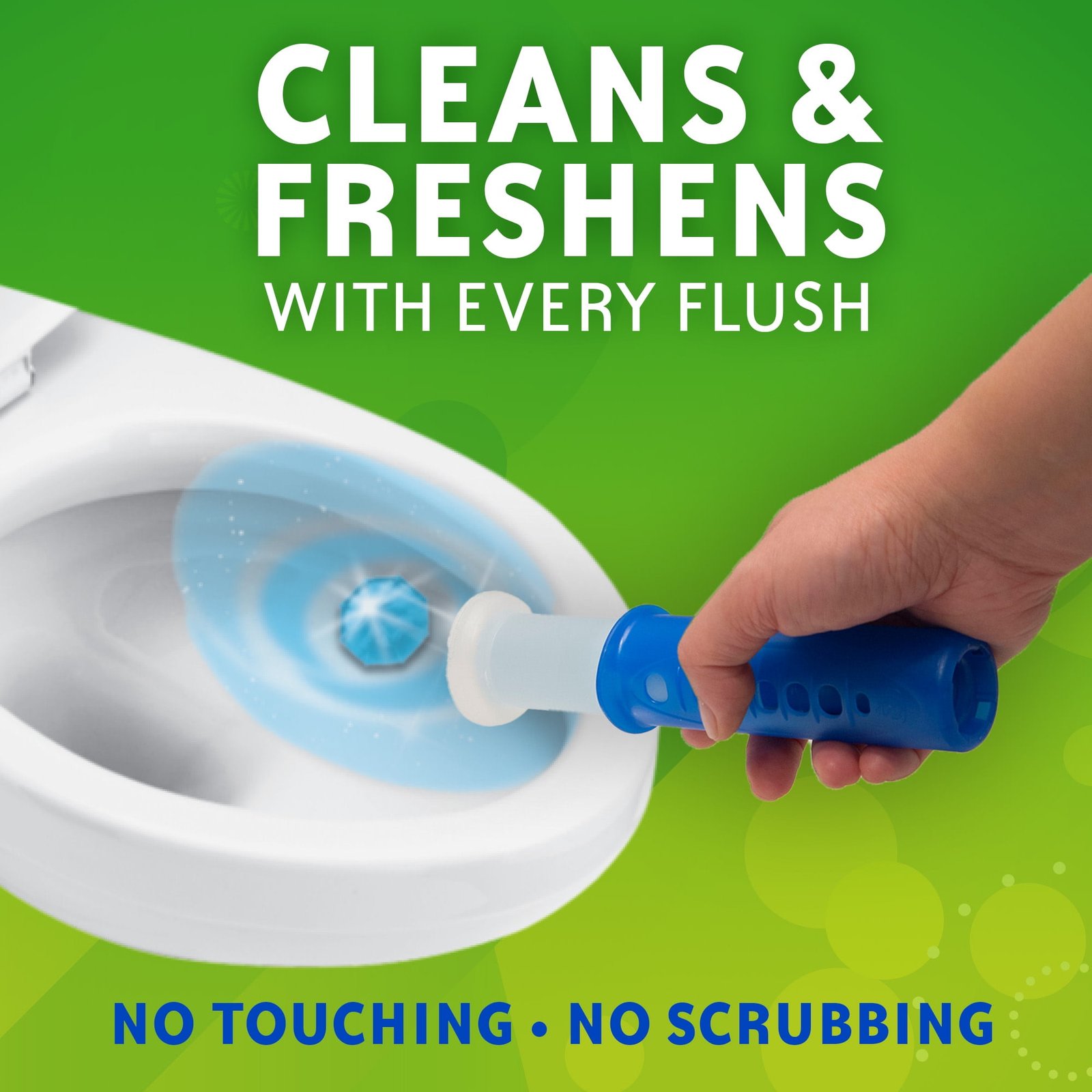Scrubbing Bubbles Fresh Gel Toilet Bowl Cleaning Stamp, Rainshower, Dispenser with 6 Gel Stamps, 1.34 oz - Image 3