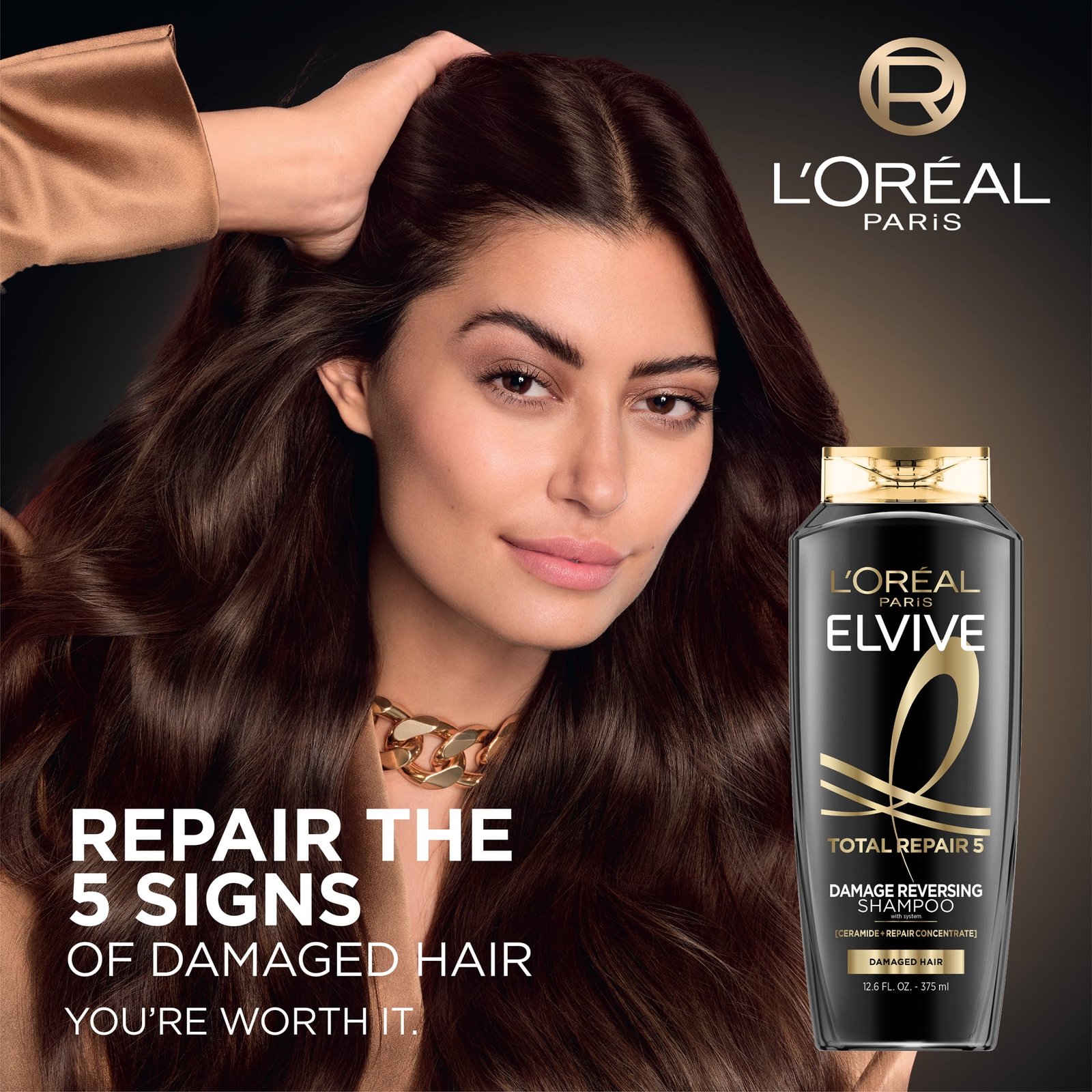 L'Oreal Paris Elvive Total Repair 5 Repairing Shampoo and Conditioner Set, 1 kit - Image 3