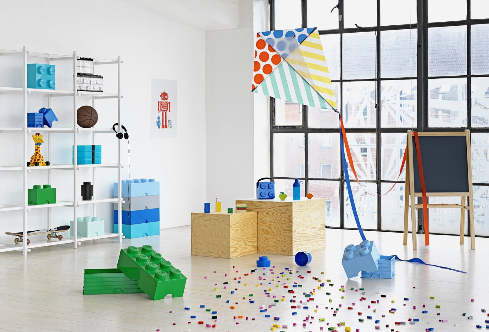 LEGO Storage 8 Brick Toy Box, Bright Blue - Image 5