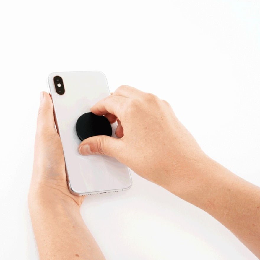 PopSockets Adhesive Phone Grip with Expandable Kickstand and swappable top - PopGrip Black - Image 3