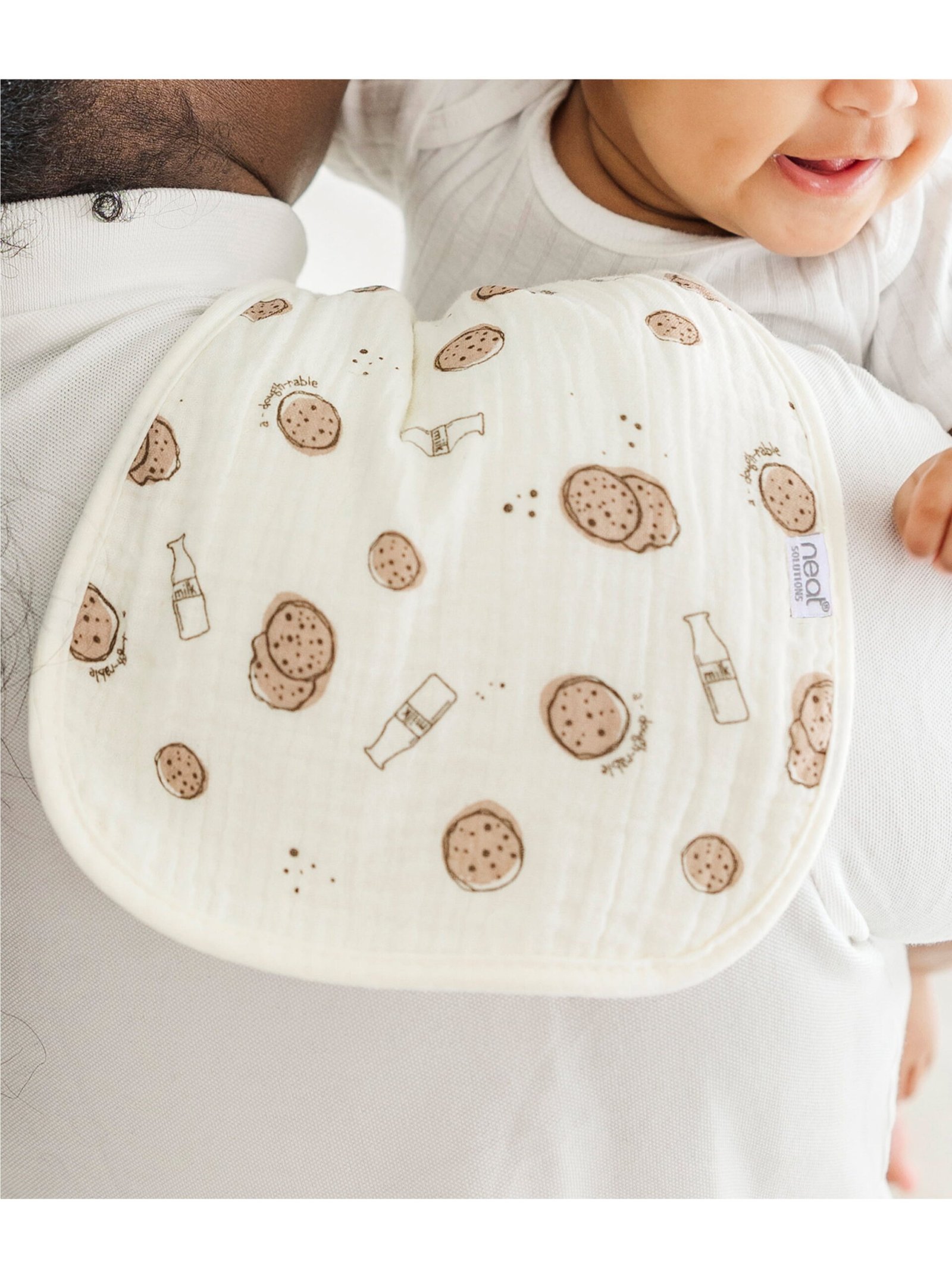 Neat Solutions 3 Pack Newborn Muslin Unisex Burp Cloths - Image 6