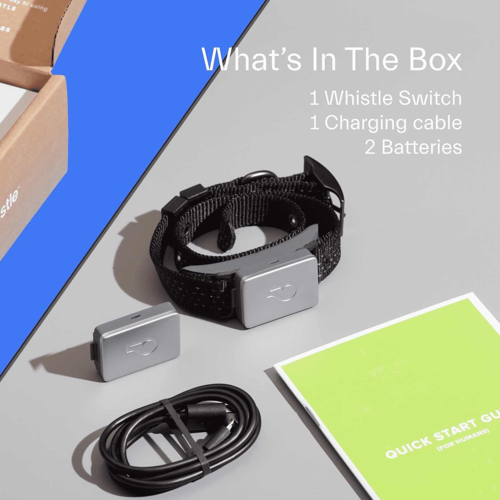 Open Box Whistle Switch Smart Collar Kit - GPS location, Health & Fitness - Waterproof GPS Pet Tracker with interchangeable batteries, Shadow (Black), XS/S - Image 4
