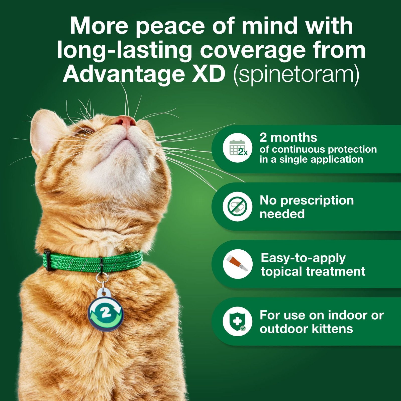 Advantage XD Large Cat 2-Month Flea Prevention For Cats over 9lbs, 1 Dose (2-Months) - Image 3
