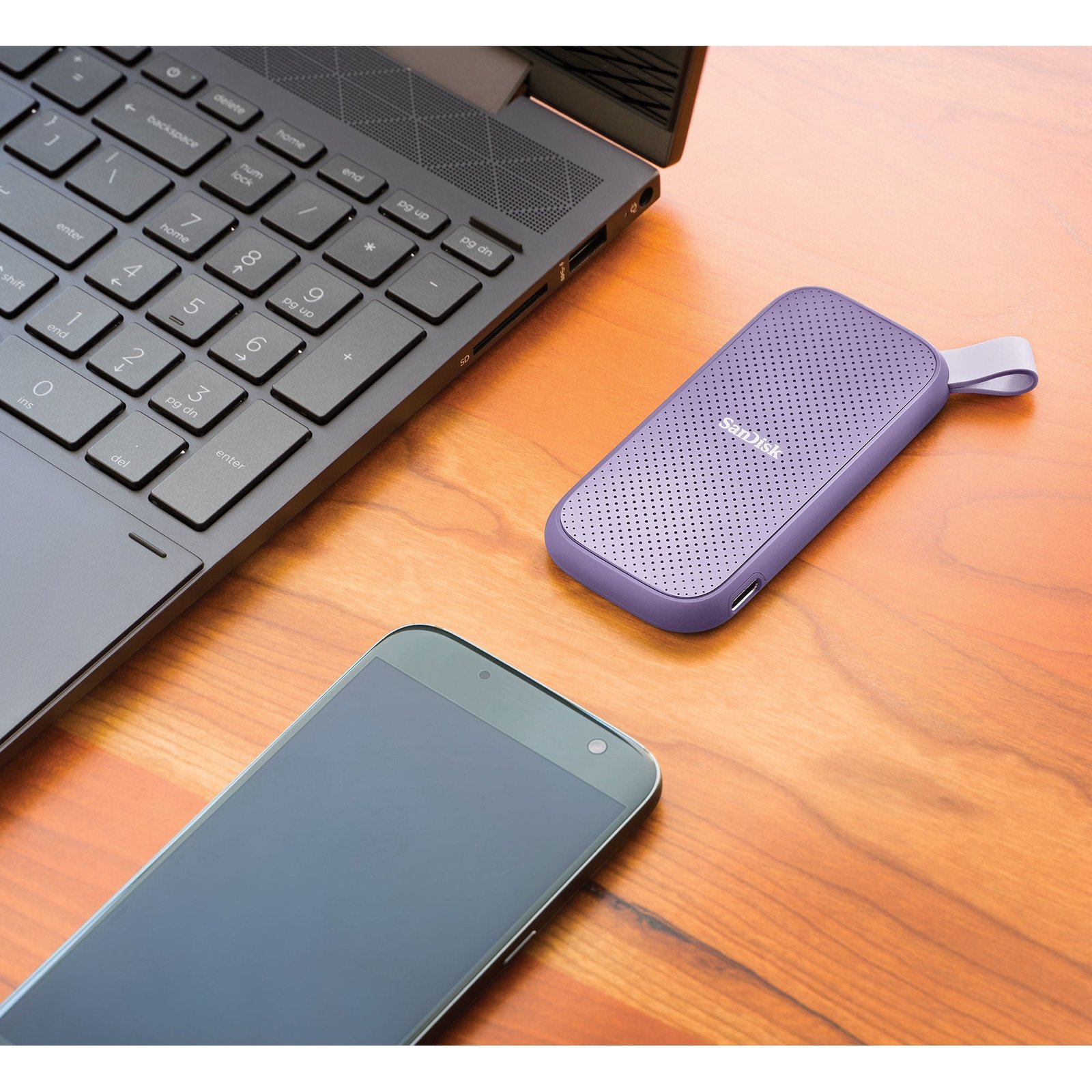 SANDISK 1TB Portable SSD - Lavender, Up to 800MB/s, USB-C, USB 3.2 Gen 2, - External Solid State Drive (2x+ faster than a hard drive HDD) - SDSSDE29-1T00-AWL - Image 3
