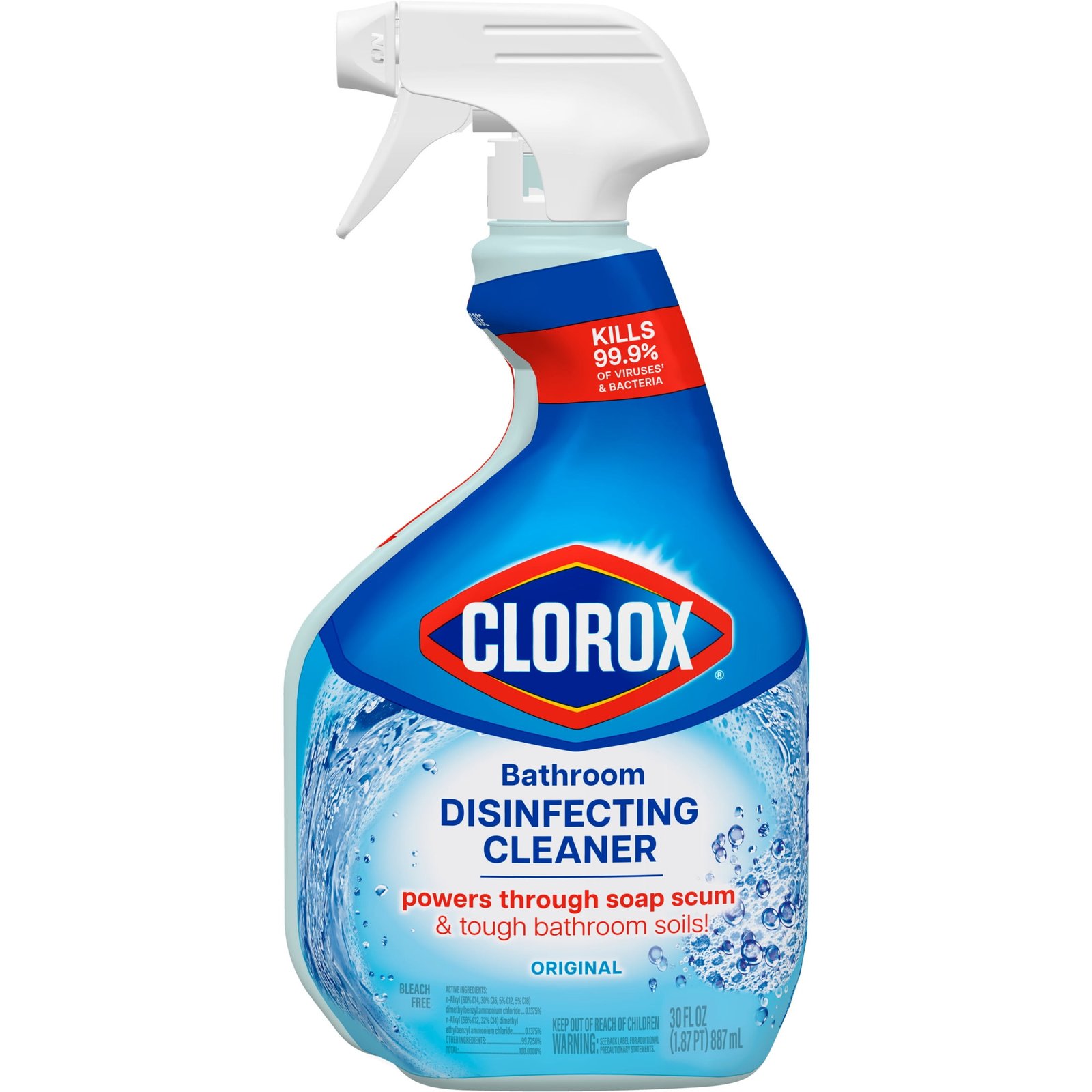 Clorox Bathroom Disinfecting Cleaner and Shower Cleaning Supplies Spray, Original, 30 fl oz - Image 3