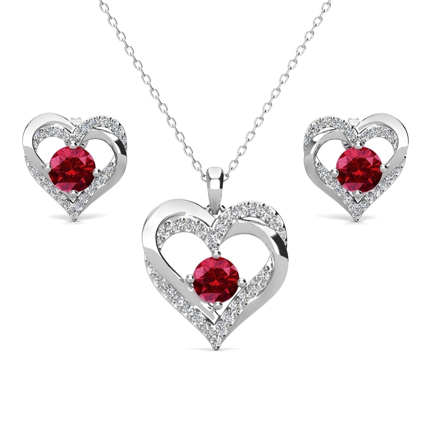 Cate & Chloe Forever January Birthstone 18k White Gold Plated Women Jewelry Set, Swarovski Crystals - Image 7
