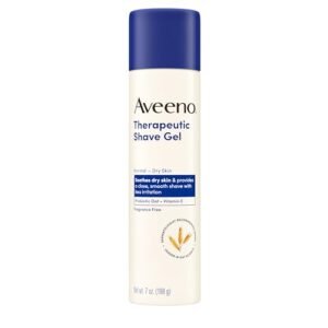 Alternative view of Aveeno Therapeutic Shave Gel with Oat and Vitamin E to Help Prevent Nicks and Cuts, Soothes Dry Skin and Provides a Close, Smooth Shave with Less Irritation, Fragrance-Free, 7 oz