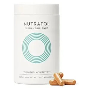 Nutrafol Women's Balance Hair Growth Supplements, Ages 45 and Up, Clinically Proven for Visibly Thicker Hair and Scalp Coverage, Dermatologist Recomme
