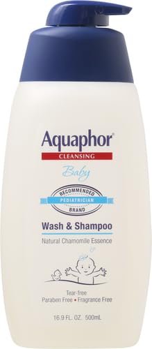 Aquaphor Baby Wash and Shampoo - Mild, Tear-free 2-in-1 Solution for Baby’s Sensitive Skin - 16.9 fl. oz. Pump - Image 8