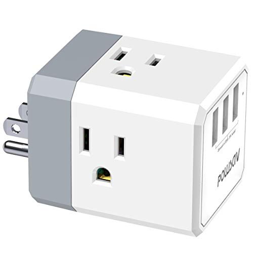 PowerUp Pro: 3-Outlets USB Wall Charger & Extender with 3-Way Splitter - ETL Listed for Home, Office, Cruise Ship Use - Image 2