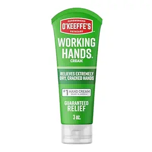 O'Keeffe's Working Hands Hand Cream for Extreme Dryness - 3 oz Travel Size Tube (1 Pack) - Repairing Skincare for Cracked, Dry Hands