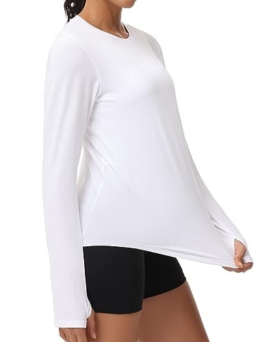 THE GYM PEOPLE Women's Long Sleeve Workout Shirts Athletic Crewneck Hiking Tops with Thumb Hole - Image 6