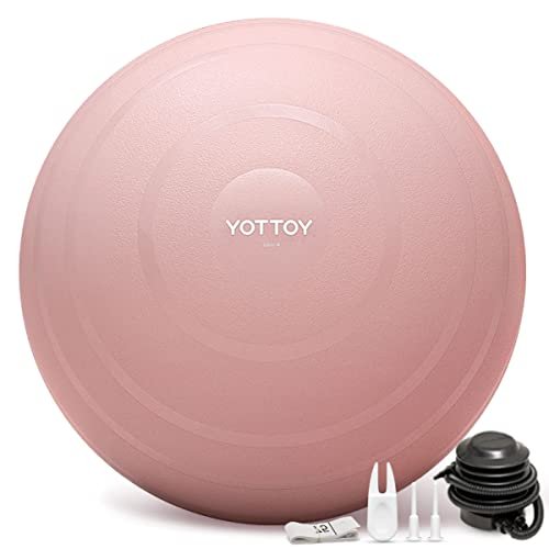 YOTTOY Anti-Burst Exercise Ball for Working Out, Yoga & Pregnancy, Extra Thick Workout Ball for Physical Therapy & Fitness - Image 2