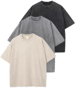 Vintage Inspired Oversized Tees - 3 Pack Men's Loose Fit Short Sleeve Casual Streetwear - High Quality Product Image
