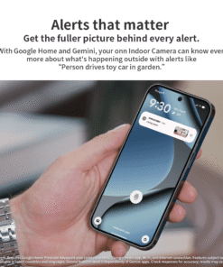 onn Indoor Camera - 1080p HDR, Google Home Compatible, Searchable Video History & Event Descriptions - Secure Your Space - High Quality Product Image