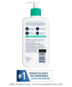 CeraVe Foaming Facial Cleanser for Normal to Oily Skin, 12 fl oz - High Quality Product Image