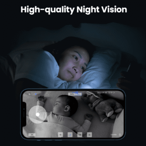 Alternative view of Galayou 2K Indoor Security Camera for Home with Wireless WiFi, Monitor for Baby/Nanny/Pet/Dog, 360° Motion Detection, Two Way Audio