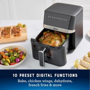 Alternative view of Oster Air Fryer, 6 Quart Digital Air Fryer, Medium Air Fryer with Window