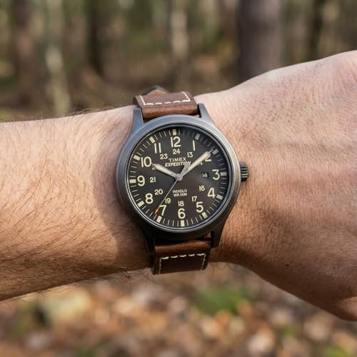 Timex Expedition Scout 40mm Men’s Analog Watch | Luminous Hands | Durable Comfortable Adjustable Strap | 24 Hour Time | Rugged Outdoor Watch | 50M Water Resistance - Image 6