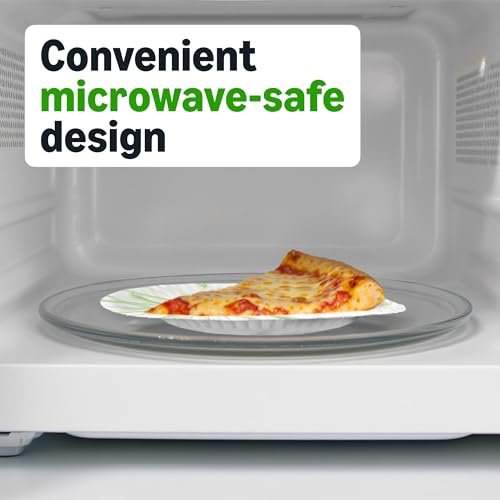 Amazon Basics Everyday Paper Plates, 8.62 Inch, Disposable, 100 Count, Packaging May Vary - Image 5