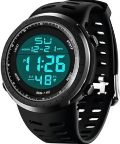 Men's Digital Tactical Watch: Waterproof, Stopwatch, Alarm & LED Display - LYMFHCH Sports Army Watch for Men - High Quality Product Image