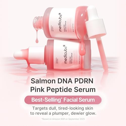 medicube PDRN Pink Peptide Serum with Salmon DNA | Pink Glow Serum with Peptides & Niacinamide for Hydration & Firm-Looking Skin | Uneven Tone Care | - Image 2