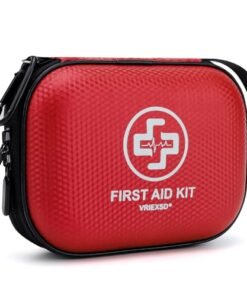 Mini First Aid Kit - 150 Piece Small Waterproof Hard Shell Medical Kit for Home, Car, Travel, Camping, Truck, Hiking, Sports, Office, Vehicle & Outdoor Emergencies- Small First Aid Medical Kit (Red) - High Quality Product Image