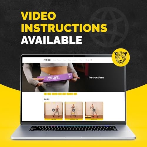 Tribe Lifting Fabric Resistance Bands for Glutes & Legs | 5 Fabric Workout Bands Set | Thick Booty Bands for Squats, Lunges, Hip Training, Physical... - Image 4