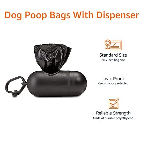 Amazon Basics Dog Poop Bags with Dispenser, 600 Count, Enhanced for Guaranteed Leakproof, Unscented, Includes Leash Clip - Image 5
