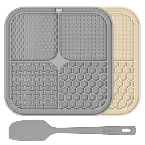 2 Pack Lick Mat for Dogs,Cats,Upgraded 8.5×8.5 inches Licking Mats with Suction Cups,Slow Feeder Licking Pad for Anxiety Relief and Boredom Reducer... - Image 2