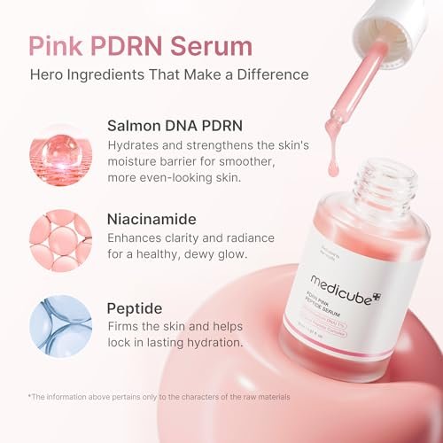 medicube PDRN Pink Peptide Serum with Salmon DNA | Pink Glow Serum with Peptides & Niacinamide for Hydration & Firm-Looking Skin | Uneven Tone Care | - Image 3
