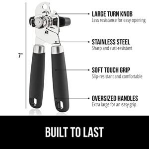 Alternative view of GORILLA GRIP Heavy Duty Stainless Steel Smooth Edge Manual Can Opener and Bottle Openers, Soft Comfortable Handle, Oversized Handheld Turn Knob, US De
