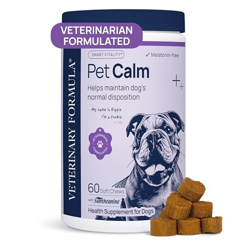 Veterinary Formula Pet Calm 60ct – Vet-Formulated Calming Chews for Dogs with L-Theanine, L-Tryptophan for Behavior Support, Relaxation Treats, Pup... - Image 2
