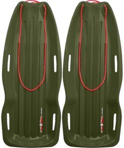 Alternative view of Retrospec Retrorider Plastic Snow Sled – Toboggan Style with Pull Rope, Cold-Resistant Coating, and Hard Bottom for Smooth Downhill Rides – Availab...