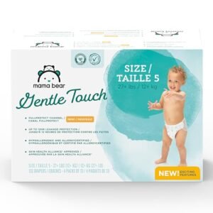Alternative view of Amazon Brand - Mama Bear Gentle Touch Diapers, Size 5, 132 Count (4 packs of 33)