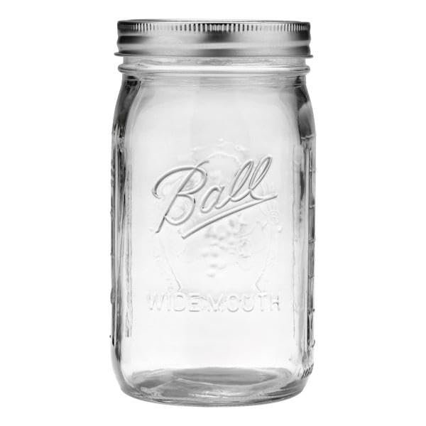 Ball Wide Mouth Glass Mason Jars with Lids and Bands, Used for Canning, Pickling, Juice, Jam, Jelly, Quart Size 32 Ounce (Pack of 2) - Image 3
