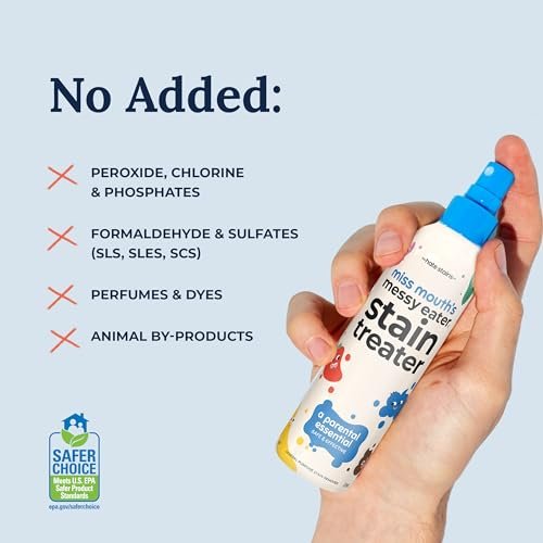 Miss Mouth's Messy Eater Stain Treater Spray - 4oz Stain Remover - Newborn & Baby Essentials - No Dry Cleaning Food, Grease, Coffee Off Laundry, Under - Image 5