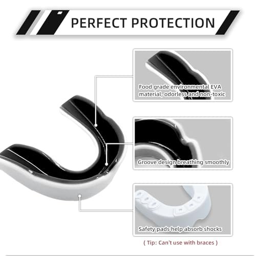 5 Pack Kids Youth Mouth Guard for Sports, Boys Girls Mouth Guard with Case, Child Teen Sports Mouthguard for Football Lacrosse Basketball Boxing So... - Image 5