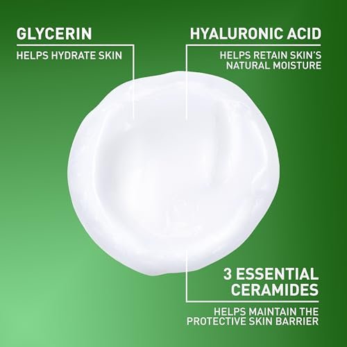 CeraVe Hydrating Facial Cleanser, Moisturizing Face Wash For Dry Skin, Hyaluronic Acid + Ceramides + Glycerin, Hydrating Cleanser For Normal To Dry Sk - Image 3