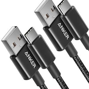 Alternative view of Anker Cable [2 Pack 3ft], USB A to USB C Cable for iPhone 17 Series,Samsung Galaxy S10 S10+, LG V30, Beats Fit Pro and More (Black).