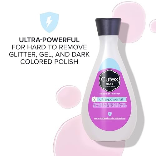 Cutex Gel Nail Polish Remover, Ultra-Powerful & Removes Glitter and Dark Colored Paints, Paraben Free, 6.76 Fl Oz - Image 3