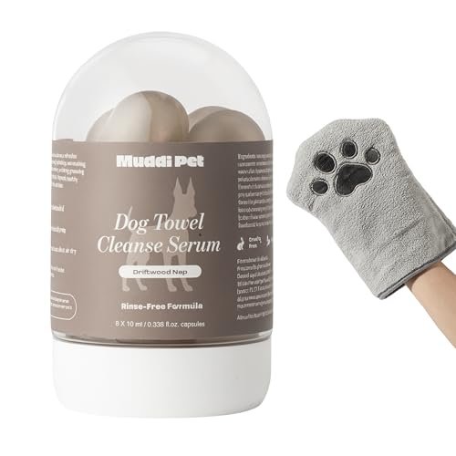 Dog Concentrated Waterless Rinse-Free Shampoo & Conditioner with Bath Mitt – Sensitive Skin, Stress & Itch Relief Gentle Leave-in Serum – 98.65% Na... - Image 2