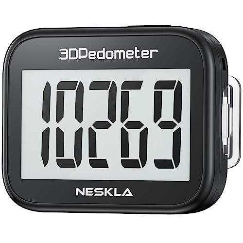 3D Pedometer for Walking, Simple Step Counter with Large Digital Display, Step Tracker with Removable Clip Lanyard, Accurately Track Steps for Men ... - Image 2