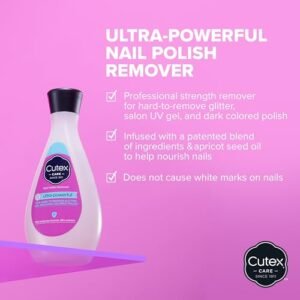 Alternative view of Cutex Gel Nail Polish Remover, Ultra-Powerful & Removes Glitter and Dark Colored Paints, Paraben Free, 6.76 Fl Oz