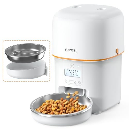 Automatic Cat Feeders - 2L Cat Food Dispenser Easy to Use, Timed Automatic Pet Feeder with Over 180-day Battery Life, 1-6 Meals Dry Food Programmab... - Image 2