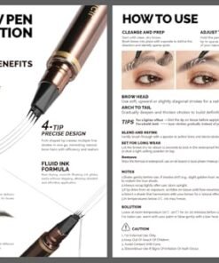 2 Pack Eyebrow Pen, Waterproof Microblading Eyebrow Pencil, 4 Tip Precise Eye Brow Makeup Pen for Women to Effortlessly Create Hair Like Natural Brows, Non Dry Out and Last All Day (Dark Brown) - High Quality Product Image