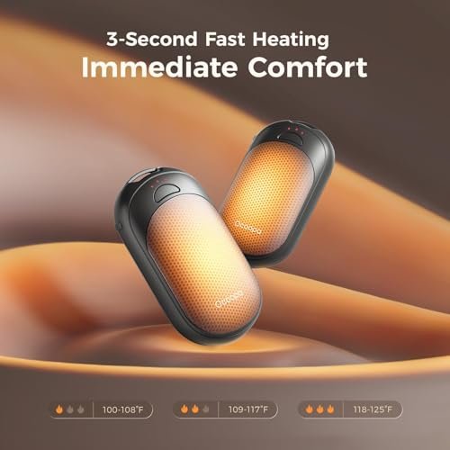OCOOPA Magnetic Hand Warmers Rechargeable 2 Pack, UL Safety Heat 100-126°F, 3-Settings, Pocket-Sized, Max. 8 Hrs Long Lasting,Great for Raynauds, G... - Image 5