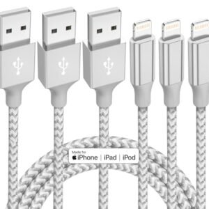 Alternative view of iPhone Charger 3 Pack 10 ft Apple MFi Certified Lightning Nylon Braided Cable Fast Charging Cord Compatible with iPhone 13 12 11 Pro Max XR XS X 8 7 6 Plus SE iPad and More
